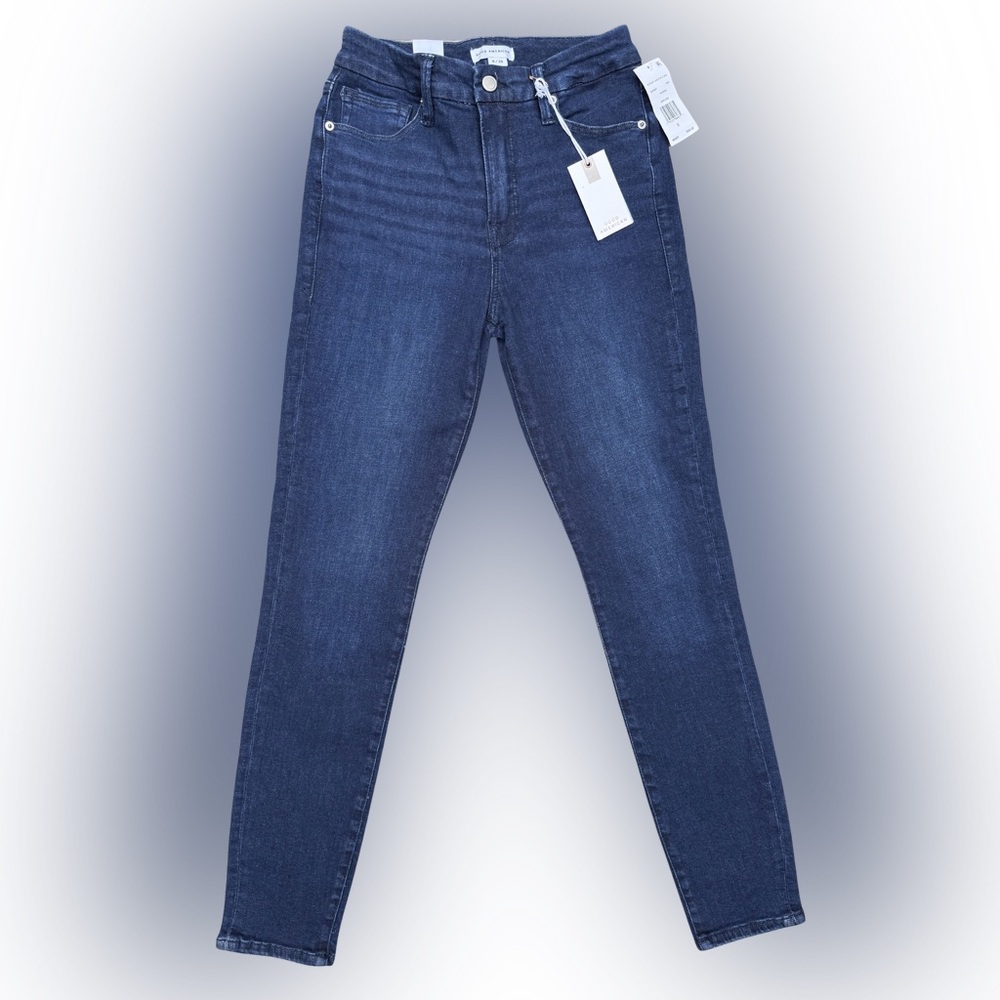 NWT Good American High-Rise Dark Blue Skinny Jeans